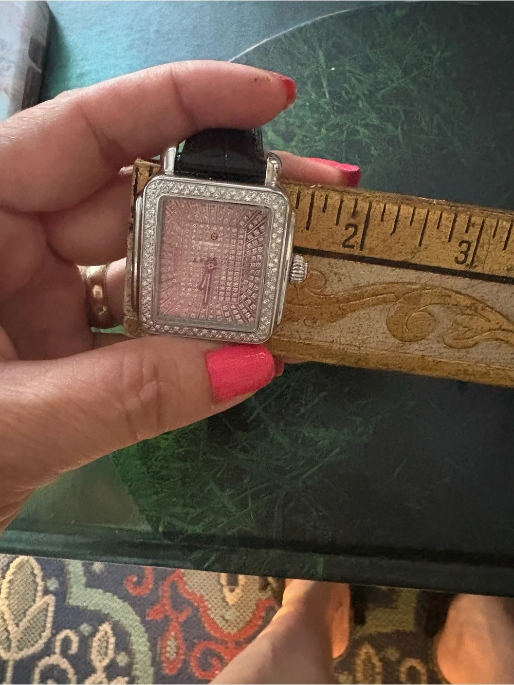 Michele SS 1.5-1 Diamond count. R-20M16 DECO working 32mm alligator band 6-8